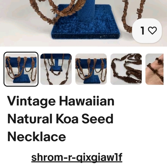 Vintage Hawaiian Natural Koa Seed Necklace 50 Long New /WTag Priced By Each - Picture 9 of 10